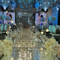 3D miroir Hall coloré Disco scène led scintillant étoilé piste de danse cravate lumières décoration événement équipement fête mariage fournitures
