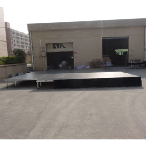 Height Adjustable Lightweight Portable Aluminum Stage with Easy Assembly Non-Slip Surface for Outdoor Events - Product Image 6