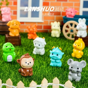 Arcoíris Candy DIY: Miniaturas de Resina de Animales del Zodíaco para Decoración Creativa de Estudio, Hogar y Oficina - Product Image 1