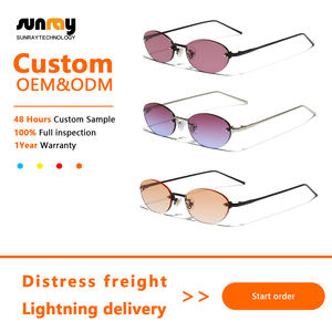 Wholesale Colorful Lenses Sunglasses Fashion Custom Logo <b>Metal</b> <b>Frame</b> Customize OEM Men UV400 Anti-Glare Driving Unisex Vintage - Product Image 2