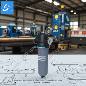 Bộ lọc máy nén khí mới DD + PD + UD + DDP + PDP + QD + SS 25 + SS bộ phận máy nén khí công nghiệp bền và hiệu quả - Product Image 4