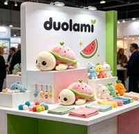 Boneka Karakter Kura-kura Semangka Lembut Isi Dakron untuk Hadiah Promosi Boneka Plush Kustom