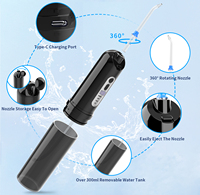 Hydropulseur Électrique Portable Intelligent Étanche à Ultrasons pour Soin des Gencives, Nettoyage Buccal, Minuteur, Haute Pression