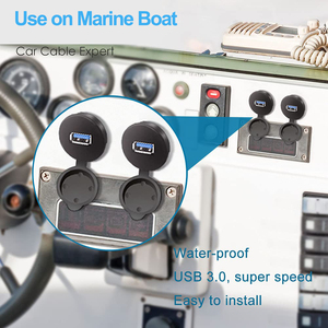 USB 3.0 Nam để nữ mở rộng cáp sạc Ổ cắm cho xe tải biển xe tuôn ra núi USB sạc cổng âm thanh đầu vào Carplay - Product Image 3