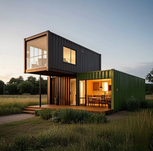 Villa préfabriquée de luxe moderne à 2 étages, solution <span class=keywords><strong>clé</strong></span> <span class=keywords><strong>en</strong></span> <span class=keywords><strong>main</strong></span> pour appartements, bâtiment modulaire préfabriqué sur mesure, immeuble de bureaux de haute qualité, centre commercial - Product Image 2