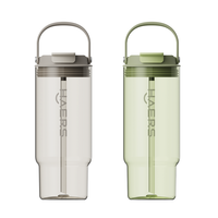 Bouteilles d'eau réutilisables personnalisées Haers 30OZ, grande capacité, bouteille d'eau de sport Tritan 900ml avec couvercle 2 en 1