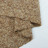 Vente en gros 50% laine 50% polyester Tweed Ensemble Double Face à carreaux Mélange Plaid Alpaga Rouge Laine Tartan Tissu pour Costumes