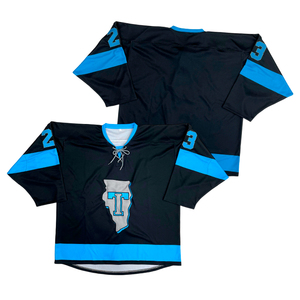 Custom Unisex Team Name Hockey Jerseys Embroidery Logo Breathable Plus Size Tackle Twill Ice Hockey Jersey - Product Image 1