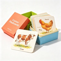Cartes flash d'apprentissage personnalisées sur mesure, jeu de cartes de mémoire de haute qualité pour la famille avec boîte