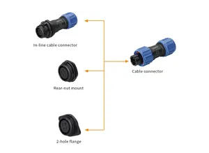 Ip68 Connector Weipu Series Connector Solder Crimp IP68 Female In-line Circular Cable Connector