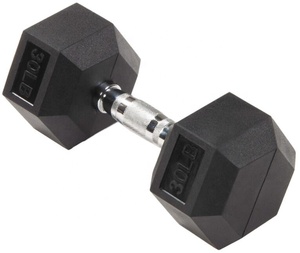 Thiết Bị Tập Luyện Sức Mạnh Tập Gym Quả Tạ Cao Su Hình Lục Giác Có Lớp Bọc Cao Su Màu Đen - Product Image 4