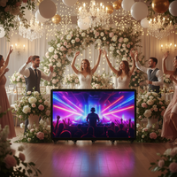 Écran d'affichage LED pliable pour DJ en intérieur, haute luminosité, avec roues, adapté aux spectacles en direct lors de festivals de musique