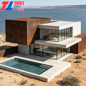 Progettazione Architettonica 3D di Villa di Lusso Moderna, Casa Prefabbricata con Struttura in Acciaio Leggero - Product Image 1