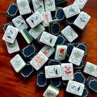 Ensemble de Mahjong américain de luxe, 160 tuiles de Mahjong américaines en stock, Kensington Grosport, costume de clown spécial et tapis de jeu rétro