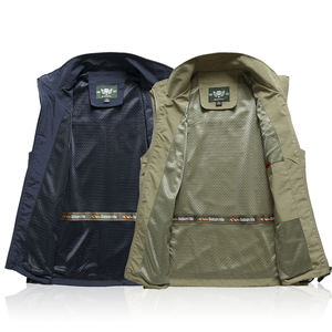 कई जेबों रंग आकार बैज अनुकूलन काम आउटडोर बनियान का समर्थन करें - Product Image 4