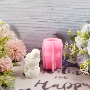 Moldes de fundición de resina hechos a mano para adornos decorativos DIY estilo Ins silicona Navidad muñeco de nieve moldes W039 - Product Image 5