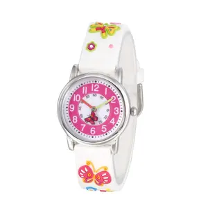 High quality most popular pink cartoon watches for kids age 12 kids watches silicone cartoon child durable kids watch waterproof