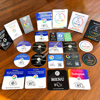 NTAG213 215 216 Plaque NFC programmable en acrylique, autocollant de table QR, étiquette pour clubs, cafés, bars, restaurants, plaque personnalisée, menu, carte NFC