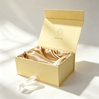 Boîte cadeau rigide pliable de luxe avec fermeture magnétique et insert en satin, boîte haut de gamme personnalisée pour l'emballage de coffrets cadeaux