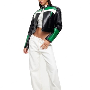 Nouveautés Prix de Gros Mode Rétro Décontracté Style Unisexe Veste en Cuir Vegan Style Racer - Product Image 6