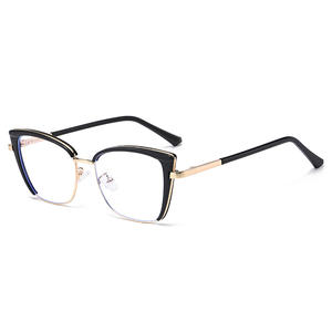 Gafas con montura óptica Cat Eye Hl-82181 para mujer, de plástico y metal, montura completa, tamaño mediano, con lentes de policarbonato. - Product Image 3