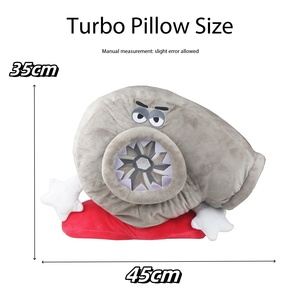Ensemble d'accessoires intérieurs pour voiture JDM, style minimaliste, oreiller de tête en peluche et support lombaire avec mousse à mémoire de forme, coussin lombaire style turbo - Product Image 3