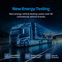 Tablette de diagnostic Android ultra-portable BROWN pour camions - Scanner VCI sans fil pour poids lourds diesel et véhicules électriques (NEV)
