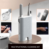Kit de nettoyage électronique 5 en 1 : Nettoyant pour écouteurs, tablettes, écrans de téléphone, brosse pour clavier, spray de nettoyage pour ordinateur portable
