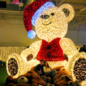 Iluminación 3D con Motivo de Osito de Peluche, Multicolor, IP65, Pantalla LED para Interiores/Exteriores, Certificación CE, 2 Años de Garantía, Decoración Navideña - Product Image 1