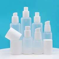 Seyahat Boyu Cep Tipi PP 15ml 30ml 50ml 80ml 100ml Buzlu Şeffaf Kozmetik Vakumlu Havasız Pompalı Şişe Cilt Bakım Kremi ve Serumu