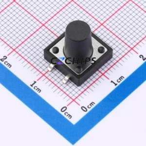 TD-1212SR-12.0H-250 Tactile Switch SMD,12x12mm Switch Vertical Mount 12mm 12mm 12mm - Product Image 1