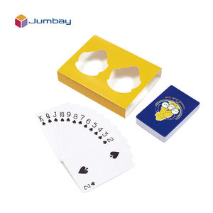 Double <span class=keywords><strong>jeu</strong></span> <span class=keywords><strong>de</strong></span> cartes à jouer avec matériaux facultatifs personnalisés Pochette en papier <span class=keywords><strong>de</strong></span> style fenêtre pour afficher votre logo à motifs Publicité - Product Image 6