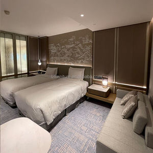Custom 3 Star Hotels Project Furniture <b>Full</b> Bedroom <b>Sets</b> Wooden Twin <b>Bed</b> Frame With Headboard Mattress Wardrobe & Nightstands - Product Image 1