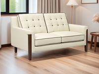 Sofá en Forma de L de Cuero Genuino de Alta Calidad, Personalizado, Directo de Fábrica, para Villa, 2 Plazas, Muebles para Hoteles, Oficinas y Recepción