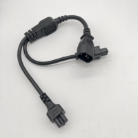 Cordon d'alimentation répartiteur C14 à double C5 de 0.5m avec homologations CE Kema-Keur CUL KC NSW