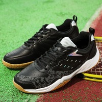 Nouvelles chaussures de badminton pour hommes et femmes, chaussures de sport en microfibre, chaussures de marche sportives, entraînement sportif en plein air, antidérapantes, support TPU, fermeture dynamique