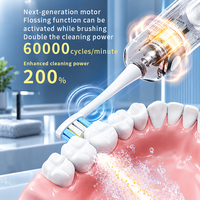 Brosse à dents électrique vibrante intelligente avec écran, stérilisation UVC, brosse à dents électrique avec 60000 VPM, fabriquée en usine BSCI