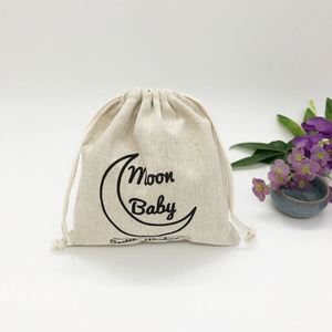 Sacs en coton biologique personnalisés avec logo, pochette de shopping, sac en toile à cordon, sac anti-poussière pour sac à main - Product Image 1