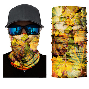 Scaldacollo/Bandana Multifunzione Lungo <span class=keywords><strong>da</strong></span> <span class=keywords><strong>Donna</strong></span> Personalizzato per Ciclismo Outdoor, in Poliestere Traspirante con Motivo a Foglie/Argyle/Puntini - Product Image 1