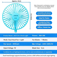 Nouvelle lampe et ventilateur magnétique 2-en-1 pour machine à coudre, lumière douce pour protéger les yeux, 3 vitesses réglables, lampe de travail LED pour usine de confection