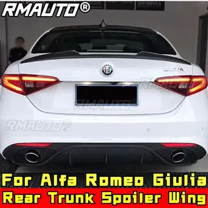 ชุดแต่ง Giulia Body Kit ปีกหลังสีดำเงา สไตล์ M4  ชิ้นส่วนตกแต่งฝากระโปรงท้าย ปีกหลังสำหรับ Alfa Romeo Giulia อุปกรณ์ตกแต่งรถยนต์ - Product Image 4