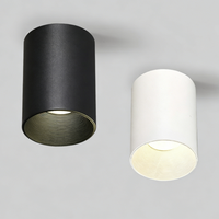 Spot LED anti-éblouissement à montage en surface, noir ou blanc au choix, en aluminium, pour éclairage domestique ou commercial