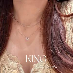 KING Small U Horseshoe S925 Sterling Silver Plated Gold Moissanite Necklace Bracelet <b>Ring</b> Set Unisex Everyday Wear - Product Image 5