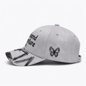 Wholesale Custom Logo <b>Flat</b> Embroidered Faux Leather 6 Panel Baseball Cap Premium PU Leather Dad <b>Hat</b> Manufacturer - Product Image 4