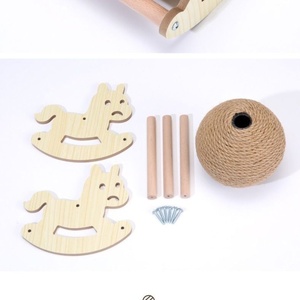 Balle griffoir en bois pour chat avec corde de sisal, jouet interactif pour animaux de compagnie, mobilier d'intérieur pour le nettoyage des griffes - Product Image 6