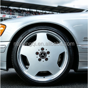 Cerchio Forgiato Monoblocco di Alta Qualità con Design a Raggi Opachi Argento e Bordo Lavorato per <span class=keywords><strong>Mercedes</strong></span> <span class=keywords><strong>CL</strong></span> 500 del 1998 - Product Image 1