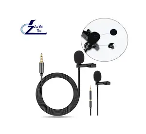 2023 Novo Microfone Lavalier Iluminação Tipo C 3.5mm Jack Interface Mic Gravação Lapel Collar Elegante Mini Garganta Microfone