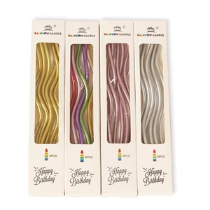 Hot Sale Spiral Happy Birthday Candle Multi-Colored Made of Paraffin Wax - Product Image 5