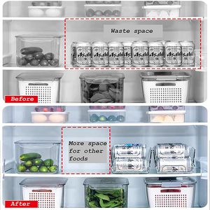Organizzatore di stoccaggio di lattine di <span class=keywords><strong>Soda</strong></span> per bevande con rotolamento automatico a 2 strati supporto per bevande impilabile per congelatori controsoffitti armadi dispensa