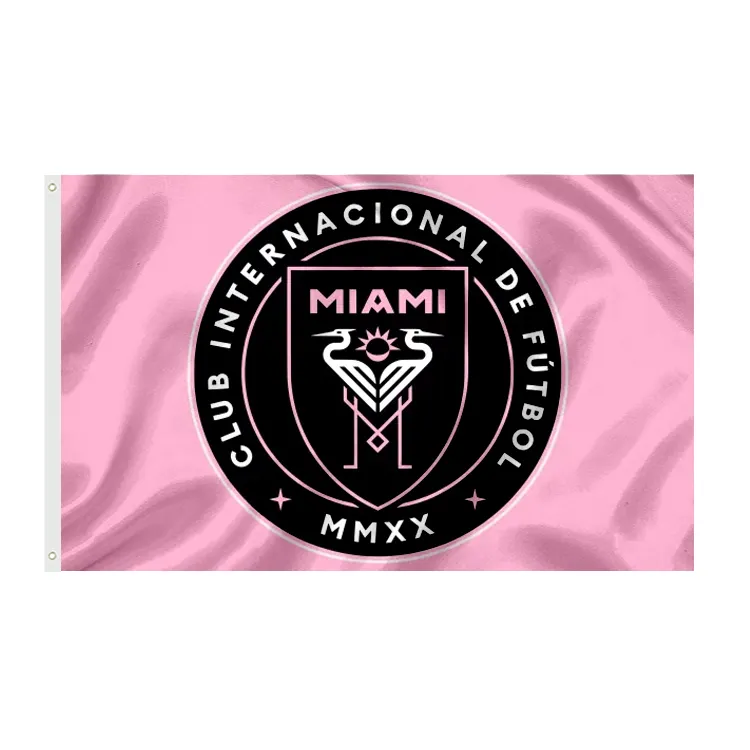 Профессиональная поставка с фабрики, бесплатный дизайн логотипа, персонализированный баннер, Inter Miami flag, цифровой печатный флаг 3x5 футов, пользовательский флаг